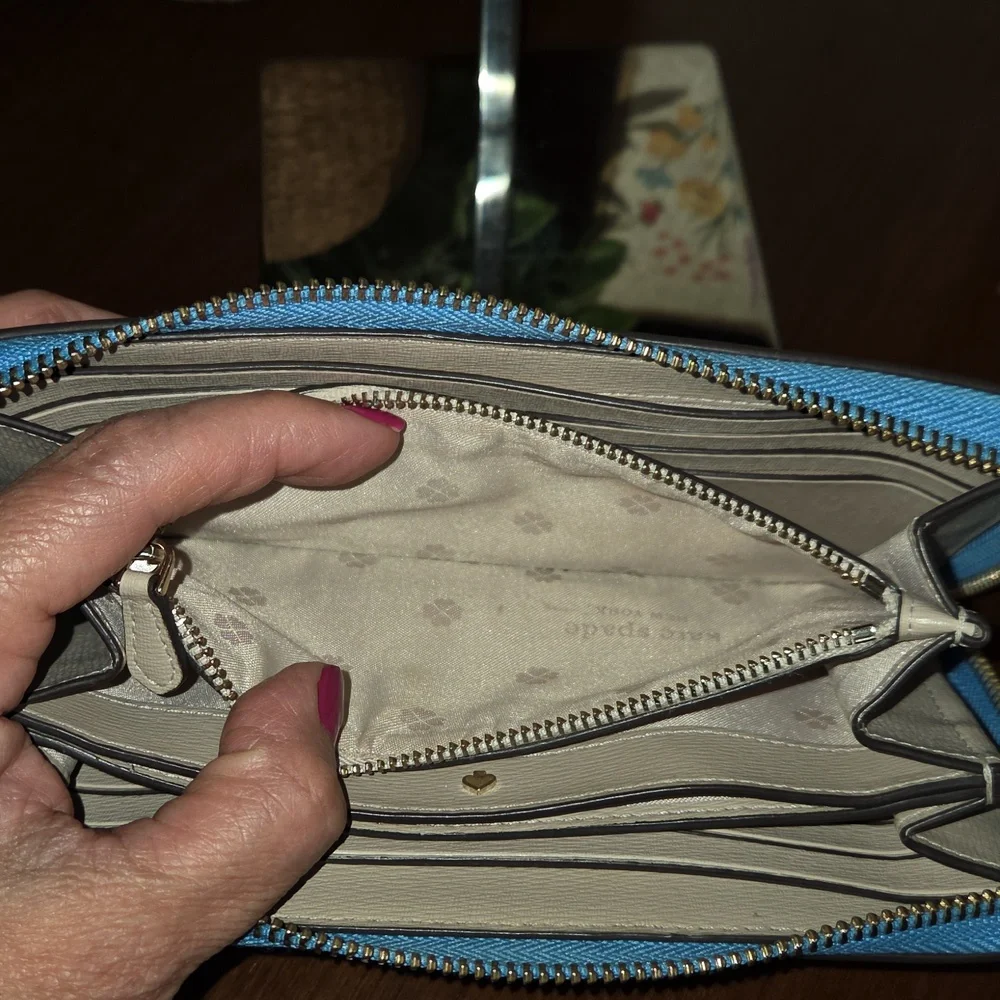 Kate Spade NY Tide Pool Puffy Puffer Fish Continental Wallet EUC - Picture 10 of 16